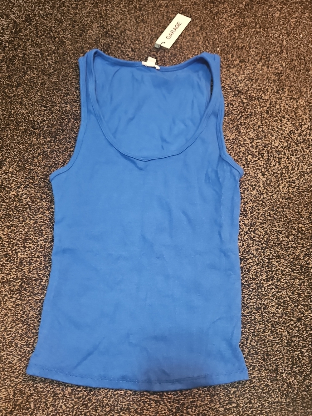 Garage Bright Blue Scoop Neck Tank Snatchrib Scoop Tank
